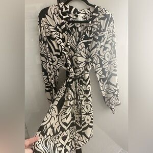 H&M Black and White Patterned Garment